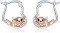 wholesale 925 Sterling Silver Rose Gold Plated Axolotl Animal Hoop Earrings for Women Girls Gift Idea-0-0