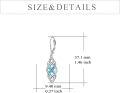 wholesale 925 Sterling Silver Black and White Opal Celtic Knot Drop Earrings with Leverbacks for Women-0-9