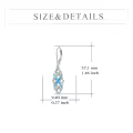 wholesale 925 Sterling Silver Black and White Opal Celtic Knot Drop Earrings Wholesale with Leverbacks for Women-0-9