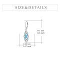 wholesale 925 Sterling Silver Blue Cubic Zirconia Infinity Knot Leverback Drop Earrings For Women-0-9