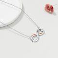 wholesale 925 Sterling Silver Rose Gold Heart Infinity Love Pendant Necklace-0-5