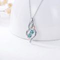 wholesale 925 Sterling Silver Twisted Pendant With Purple Stones-0-9