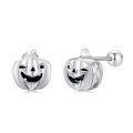 wholesale 925 Sterling Silver Pumpkin Earrings-0-0