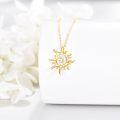 wholesale 14K Gold Crescent Moon & Star Pendant Necklace with I Love You to the Moon and Back Inscription Gift for Her-0-4