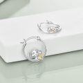wholesale 925 Sterling Silver Monkey Banana Hoop Earrings for Women Girls Gift Idea-0-3
