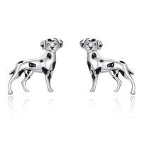 wholesale 925 Sterling Silver Dalmatian Dog Earrings-Dalmatian