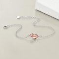 wholesale 925 Sterling Silver Rose Gold Fox Origami Charm Bracelet for Women Girls Gifts-0-2