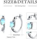 wholesale  Sterling Silver Moonstone Retro Sunflower Rose Feather Cross Butterfly Hoop Earrings for Women Gifts -0-32