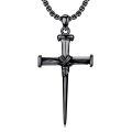 wholesale 925 Sterling Silver Cross Pendant With Nail Details On Chain Necklace-0-0