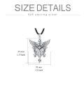 wholesale 925 Sterling Silver Gothic Skull Wings Cross Pendant Necklace s for Men/Women-0-4