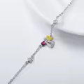 wholesale 925 Sterling Silver Metal Guardian Angel Birthstone Charm Bracelet Wholesale Gift for Women Girls-0-2