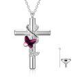 wholesale 925 Sterling Silver Butterfly Cross Keepsake Pendant Urn Necklace with Funnel Set-0-30