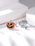 wholesale 925 Sterling Silver Jack-o'-Lantern Stud Earrings - Halloween Costume s for Women-0-4