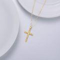 wholesale 14K Gold Diamond Cross Pendant Necklace with Chain for Women 23 Length-0-3