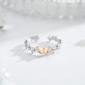 wholesale 925 Sterling Silver Butterfly Flower Adjustable Wrap Ring for Women Girls-0-4