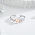 wholesale 925 Sterling Silver Butterfly Flower Adjustable Wrap Ring for Women Girls-0-4