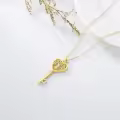 TOUPOP Sterling Silver Tree Of Life Key Necklace For Women-0-5