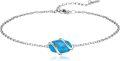 wholesale  Sterling Silver Gemstone Dainty Anklet for Women Beach Jewelry Gift -0-12