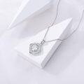 wholesale 925 Sterling Silver 3CT Round Cut Cubic Zirconia Infinity Heart Pendant Necklace-0-4