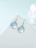 wholesale TOUPOP Moonstone Earrings Sterling Silver Dangle Drop Earrings Moonstone Jewelry Gifts For Women Mother Christmas Birthday -0-1
