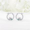 wholesale 925 Sterling Silver Blue Crystal Dragonfly Hoop Earrings for Women Jewelry Gifts-0-1