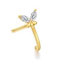 wholesale 14k Gold Flower Earring Wholesale With Cubic Zirconia-Butterfly