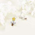 wholesale 925 Sterling Silver Tiger Eye Stone Flower & Honeybee Studs for Women-0-3
