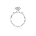 TOUPOP 18k White Gold Plated Moissanite 1 Ct D Color Vvs1 Promise Ring-0-2