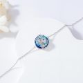 TOUPOP Sterling Silver Blue Crystal Evil Eye Hamsa Tree Of Life Bracelet-0-4