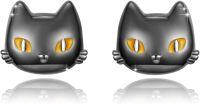 wholesale 925 Sterling Silver Cat Stud Earrings Hypoallergenic s for Women Sister Daughter-Black Cat Stud Earrings