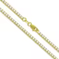 wholesale 925 Sterling Silver Green Cubic Zirconia Tennis Necklace 14-26 Chain Length  for Women and Men-0-23