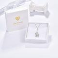 wholesale 925 Sterling Silver Teardrop Pendant with Cubic Zirconia I Love You Necklace for Women Gifts-0-3