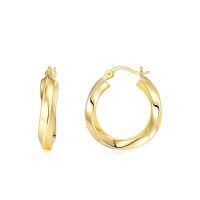 wholesale 14k Gold Hoop Earrings Wholesale With Elegant Curved Design-style 2