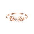 TOUPOP 10k 14k 18k Solid Gold Name Rings Personalized Engraved Jewelry Gift-0-2