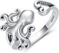 wholesale 925 Sterling Silver Octopus Adjustable Ring s for Women and Girls-0-0
