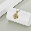 wholesale 925 Sterling Silver Gold Plated Sunflower Keepsake Pendant with Funnel and Fill Tool - 26 Chain Included-0-2