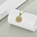 wholesale 925 Sterling Silver Gold Plated Sunflower Keepsake Pendant with Funnel and Fill Tool - 26 Chain Included-0-2