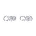 wholesale 14k White Gold Infinity Moissanite Stud Earrings For Women-0-0