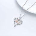 wholesale 925 Sterling Silver I Love You Mom Heart Pendant with Cubic Zirconia for Women Girls Gifts-0-2