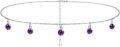 wholesale 925 Sterling Silver Purple Amethyst Round Beads Pendant Adjustable Length Choker Necklaces for Women -0-0