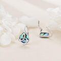 wholesale 925 Sterling Silver Abalone Shell Celtic Trinity Knot Leverback Earrings Triquetra Tree of Life s for Women Girls-0-2