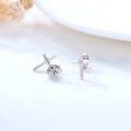 wholesale 14k Gold Cross Moissanite Stud Earrings For Women-0-5