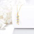 wholesale 14K Gold Diamond Triple Spiral Pendant Necklace for Women-0-2