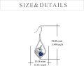 wholesale 925 Sterling Silver Unicorn Heart Blue Crystal Drop Earrings for Women Girls Gifts 2 Long-0-5