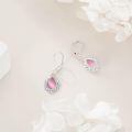 wholesale 925 Sterling Silver Elegant Purple Teardrop Earrings Wholesale With Crystal Accents-0-23