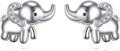 wholesale 925 Sterling Silver Elephant Stud Earrings Adorable Animal  for Women Girls-0-0