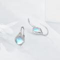 wholesale 925 Sterling Silver 925 Rainbow Moonstone Teardrop Leverback Earrings for Sensitive Earlobes-0-4