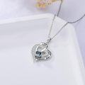 wholesale 925 Sterling Silver Heart Necklace with 100 Languages I Love You Projection Stone, Romantic Gift for Women-0-2