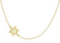 wholesale 14K Gold Star of David & Cross Pendant Necklace with 14K Solid Gold Chain - Hypoallergenic, Nickel-Free, Lead-Free - Gift for Women-star of david