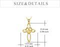 wholesale Gold 14K Gold Celtic Knot Cross Infinity Love Heart Pendant Necklace-0-14